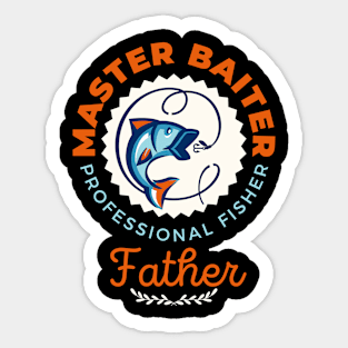 Father Master Baiter Fishing Theme Sticker